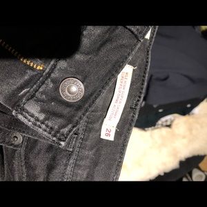 Levis Mile High Superskinny Black Jeans